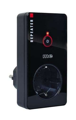 Funk-Steckdose Repeater Signalverstärker für Schalter-System CUVEO, Farbe schwarz von M-E