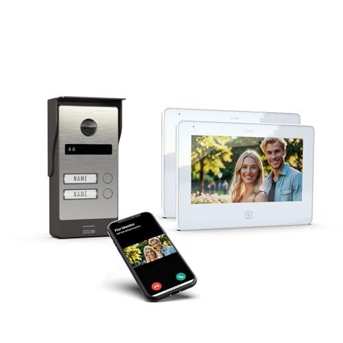m-e ALLVISO Video Türsprechanlage, 2 Draht IP BUS, Aufputz Gegensprechanlage mit Kamera und Türöffner, 7" Monitor, kostenlose Handy App, Türklingel mit Kamera und Türöffner fürs 2 Familienhaus m-e ALLVISO Video Türsprechanlage, 2 Draht IP BUS, Aufputz Gegensprechanlage mit Kamera und Türöffner, 7" Monitor, kostenlose Handy App, Türklingel mit Kamera und Türöffner fürs 2 Familienhaus von m-e