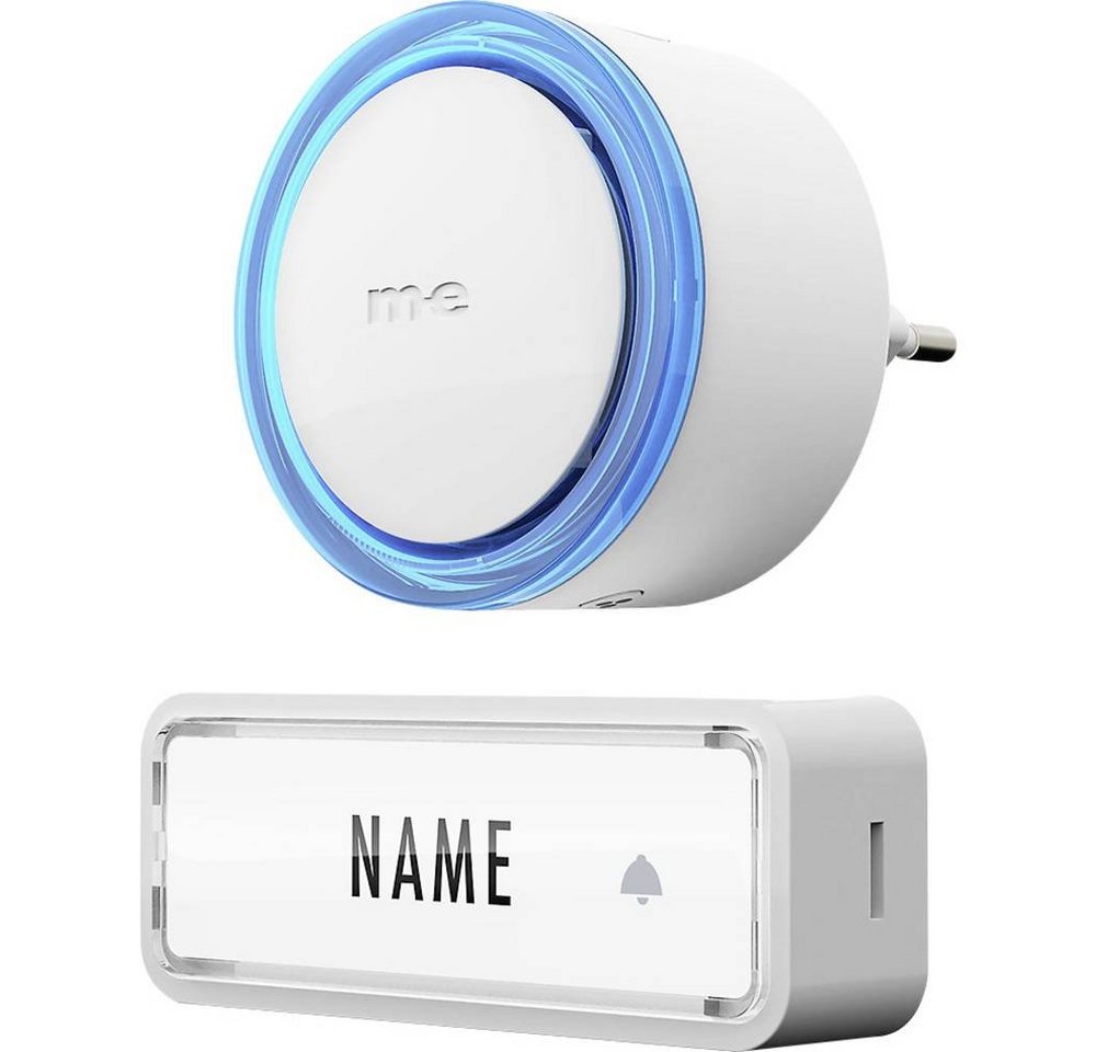 m-e Bell-271 Funk-Türglocke für die Steckdose Smart Home Türklingel (mit Namensschild) von m-e