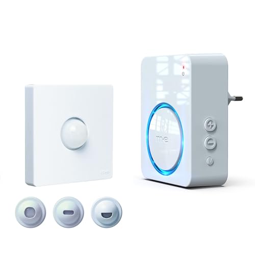 m-e Funk-Bewegungsmelder Set BELL-8120 | Kabelloser Durchgangsmelder | Klingelton/Alarm bei Auslösung | Set mit Netzstromempfänger | 300 Meter Reichweite | für Ladentüren, Eingänge oder Auffahrten m-e Funk-Bewegungsmelder Set BELL-8120 | Kabelloser Durchgangsmelder | Klingelton/Alarm bei Auslösung | Set mit Netzstromempfänger | 300 Meter Reichweite | für Ladentüren, Eingänge oder Auffahrten von m-e