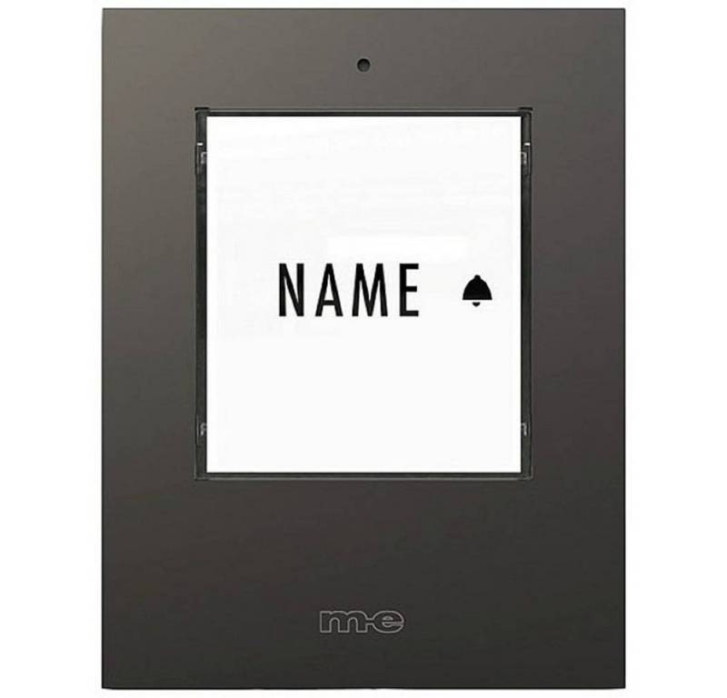 m-e Smart Home Türklingel Funk-Klingeltaster 1-Familienhaus (beleuchtet, mit Namensschild) von m-e