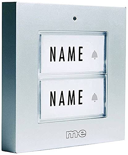 m-e Funk-Klingeltaster Sender Bell-402 TXS 2-Familie silber von m-e