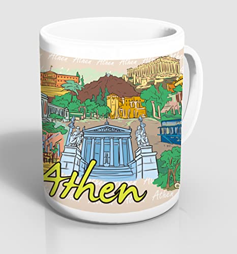 Tasse Athen Zeichnung von m. kern