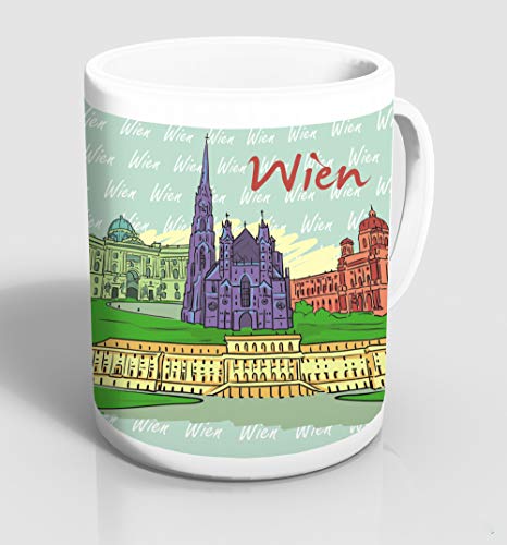 Tasse Wien Zeichnung von m. kern