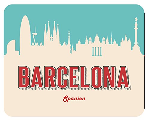m. kern Mousepad Barcelona Skyline von m. kern