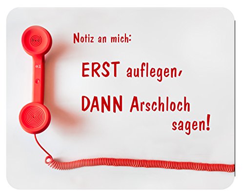 m. kern Mousepad Erst Auflegen dann Arschloch Sagen von m. kern