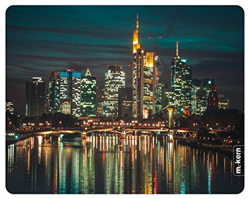 m. kern Mousepad Frankfurt Skyline Nacht von m. kern