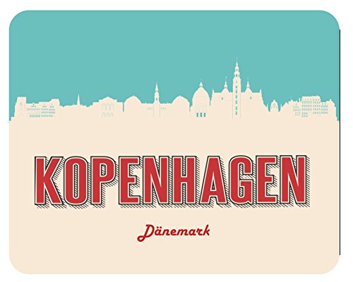 m. kern Mousepad Kopenhagen Skyline von m. kern