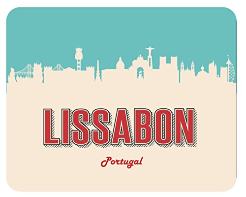 m. kern Mousepad Lissabon Skyline von m. kern