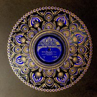 Mandala Schellackplatte Gold & Blue von mARTidots