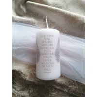 Trauerkerze "Und Meine Seele Spannte Weit Ihre Flügel Aus..." -Geschenk -Mitbringsel -Trauer -Grabkerze -Beileid -Gedenkkerze -Trost -Set von mARTinaDesignforyou