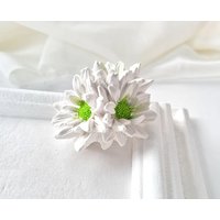 Duftstein Chrysantheme Blüte Blume Handarbeit Für Duftöl, Raumduft, Weiße Chrysanthemen Dekoblumen von mArteShop