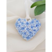 Duftstein Vergissmeinnicht Herz Blüte Blume Handarbeit Für Duftöl, Raumduft, Dekoblumen von mArteShop