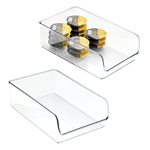 mDesign 2er-Set Aufbewahrungsbox – Behälter für Konserven und abgepackte Lebensmittel – Organizer für Küche und Vorratskammer – durchsichtig von mDesign