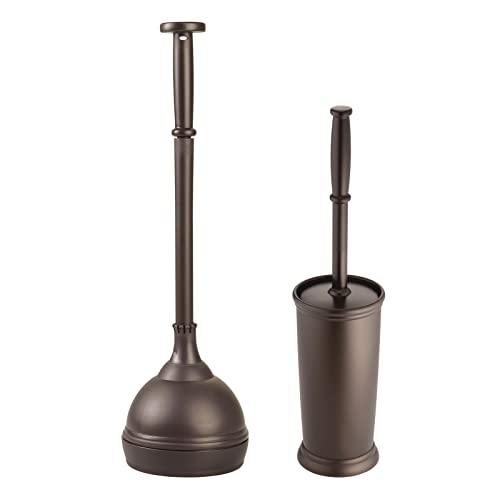 mDesign 2er-Set hochwertige Toilettenbürste und Saugglocke – WC Garnitur, bestehend aus WC-Bürste und Toilettensauger – Bad-Accessoires-Set aus robustem Kunststoff – Bronze mDesign 2er-Set hochwertige Toilettenbürste und Saugglocke – WC Garnitur, bestehend aus WC-Bürste und Toilettensauger – Bad-Accessoires-Set aus robustem Kunststoff – Bronze von mDesign