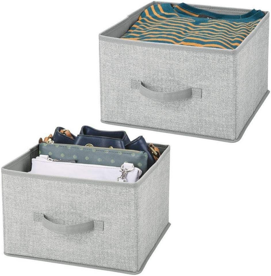 mDesign Aufbewahrungssystem 2er-Set Aufbewahrungsbox mDesign Stoffbox mit Griff aus Kunstfaser g mDesign Aufbewahrungssystem 2er-Set Aufbewahrungsbox mDesign Stoffbox mit Griff aus Kunstfaser g von mDesign