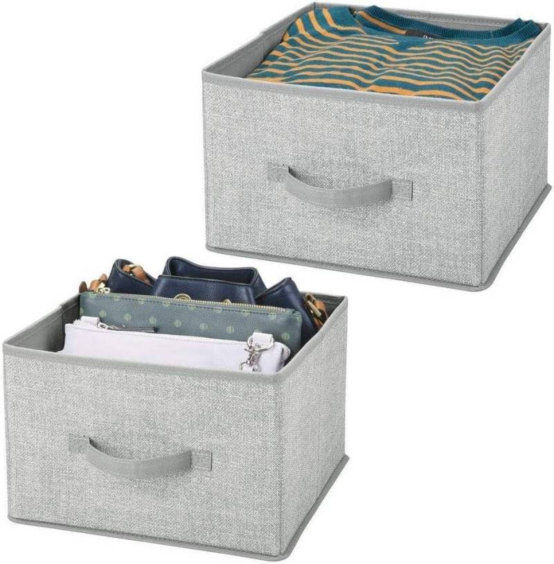 mDesign Aufbewahrungssystem 2er-Set Aufbewahrungsbox mDesign Stoffbox mit Griff aus Kunstfaser g mDesign Aufbewahrungssystem 2er-Set Aufbewahrungsbox mDesign Stoffbox mit Griff aus Kunstfaser g von mDesign