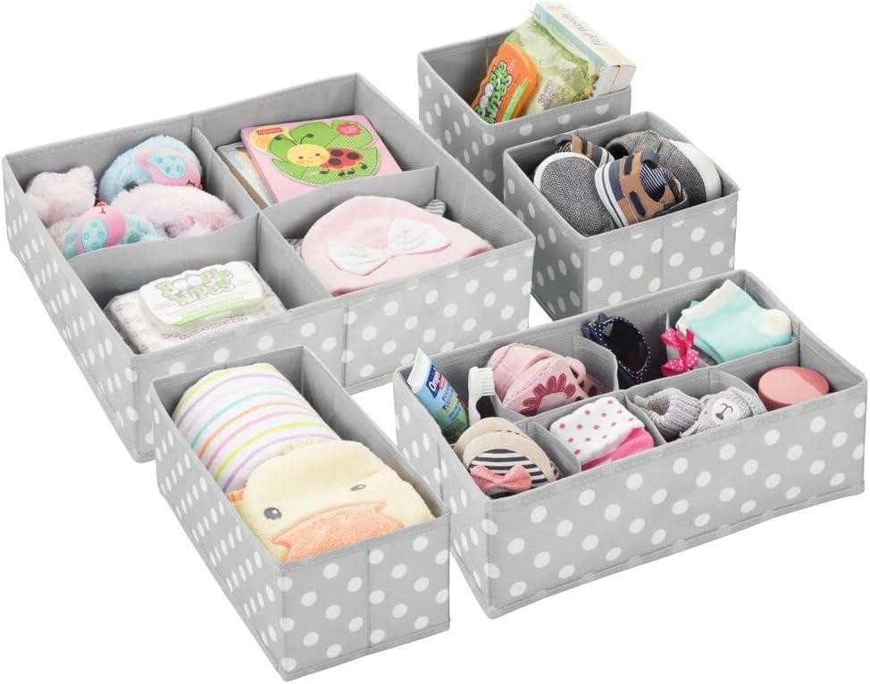 mDesign Aufbewahrungssystem Aufbewahrungsbox Punkte 5er Set mDesign Stoffbox mit mehreren Fächer mDesign Aufbewahrungssystem Aufbewahrungsbox Punkte 5er Set mDesign Stoffbox mit mehreren Fächer von mDesign