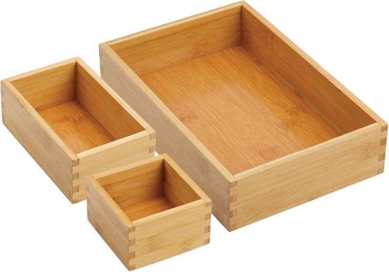 mDesign Aufbewahrungssystem Aufbewahrungsbox Schubladenbox Organizer mDesign 3er Set Besteckeins von mDesign