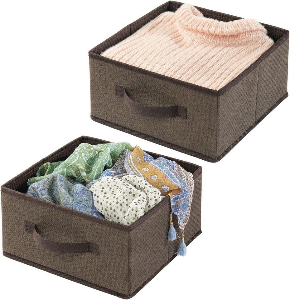 mDesign Aufbewahrungssystem Aufbewahrungsbox Stoffbox 2er Set mit Griff mDesign aus Kunstfaser B mDesign Aufbewahrungssystem Aufbewahrungsbox Stoffbox 2er Set mit Griff mDesign aus Kunstfaser B von mDesign