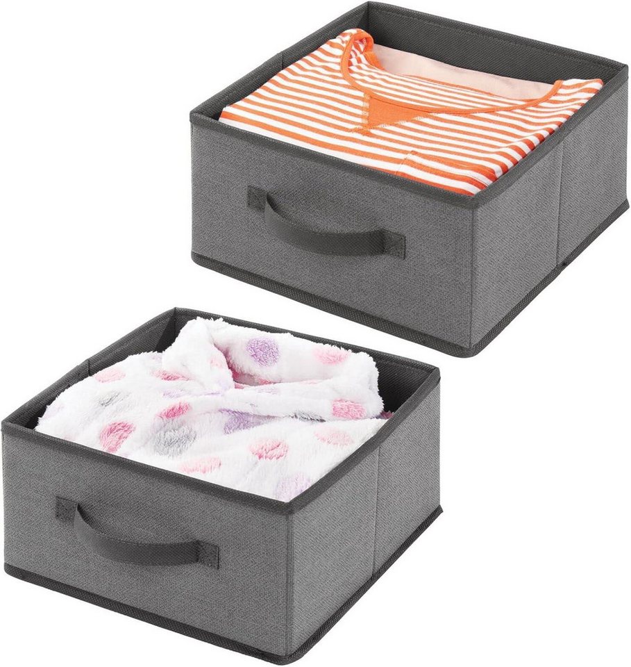 mDesign Aufbewahrungssystem Aufbewahrungsbox Stoffbox Organizer 2er Set mDesign Griff Kunstfaser mDesign Aufbewahrungssystem Aufbewahrungsbox Stoffbox Organizer 2er Set mDesign Griff Kunstfaser von mDesign