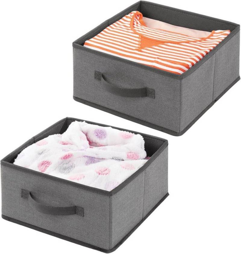 mDesign Aufbewahrungssystem Aufbewahrungsbox Stoffbox Organizer 2er Set mDesign Griff Kunstfaser mDesign Aufbewahrungssystem Aufbewahrungsbox Stoffbox Organizer 2er Set mDesign Griff Kunstfaser von mDesign