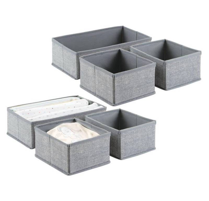 mDesign Aufbewahrungssystem Aufbewahrungsbox Stoffkisten Organizer mDesign 6er Set 2 Größen grau mDesign Aufbewahrungssystem Aufbewahrungsbox Stoffkisten Organizer mDesign 6er Set 2 Größen grau von mDesign