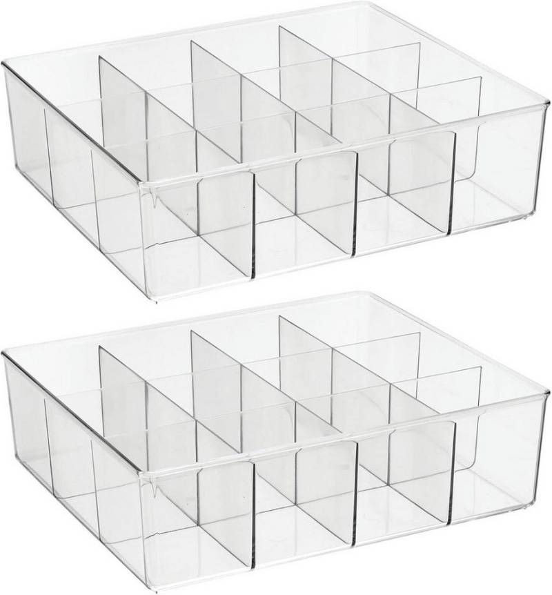 mDesign Aufbewahrungssystem Aufbewahrungsbox mit 12 Fächern 2er Set Schrankbox mDesign transparent mDesign Aufbewahrungssystem Aufbewahrungsbox mit 12 Fächern 2er Set Schrankbox mDesign transparent von mDesign