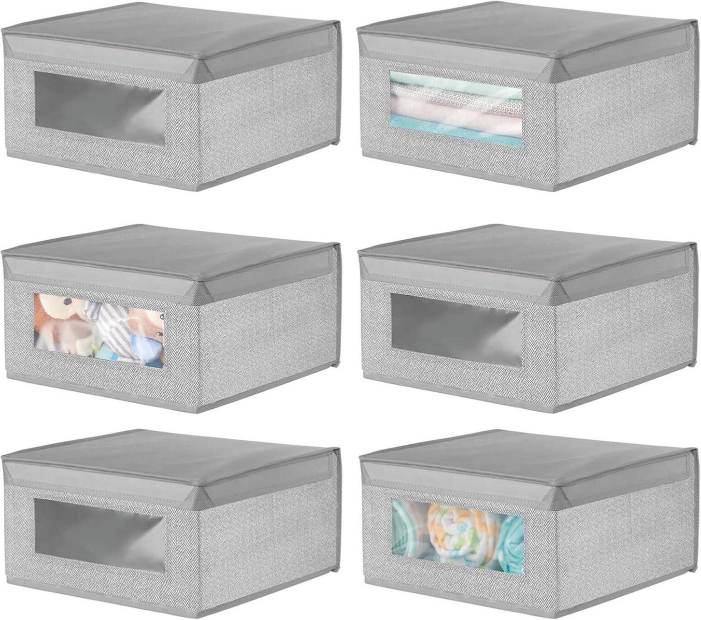 mDesign Aufbewahrungssystem Aufbewahrungsbox stapelbare Stoffbox mDesign Deckel + Sichtfenster 6 mDesign Aufbewahrungssystem Aufbewahrungsbox stapelbare Stoffbox mDesign Deckel + Sichtfenster 6 von mDesign