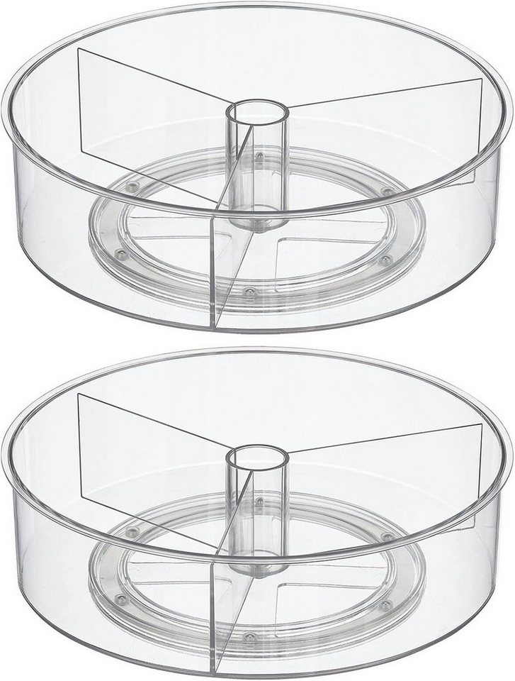 mDesign Aufbewahrungssystem Ordnungssystem Drehteller Snackteller 2er Set drehbar mDesign Teller von mDesign