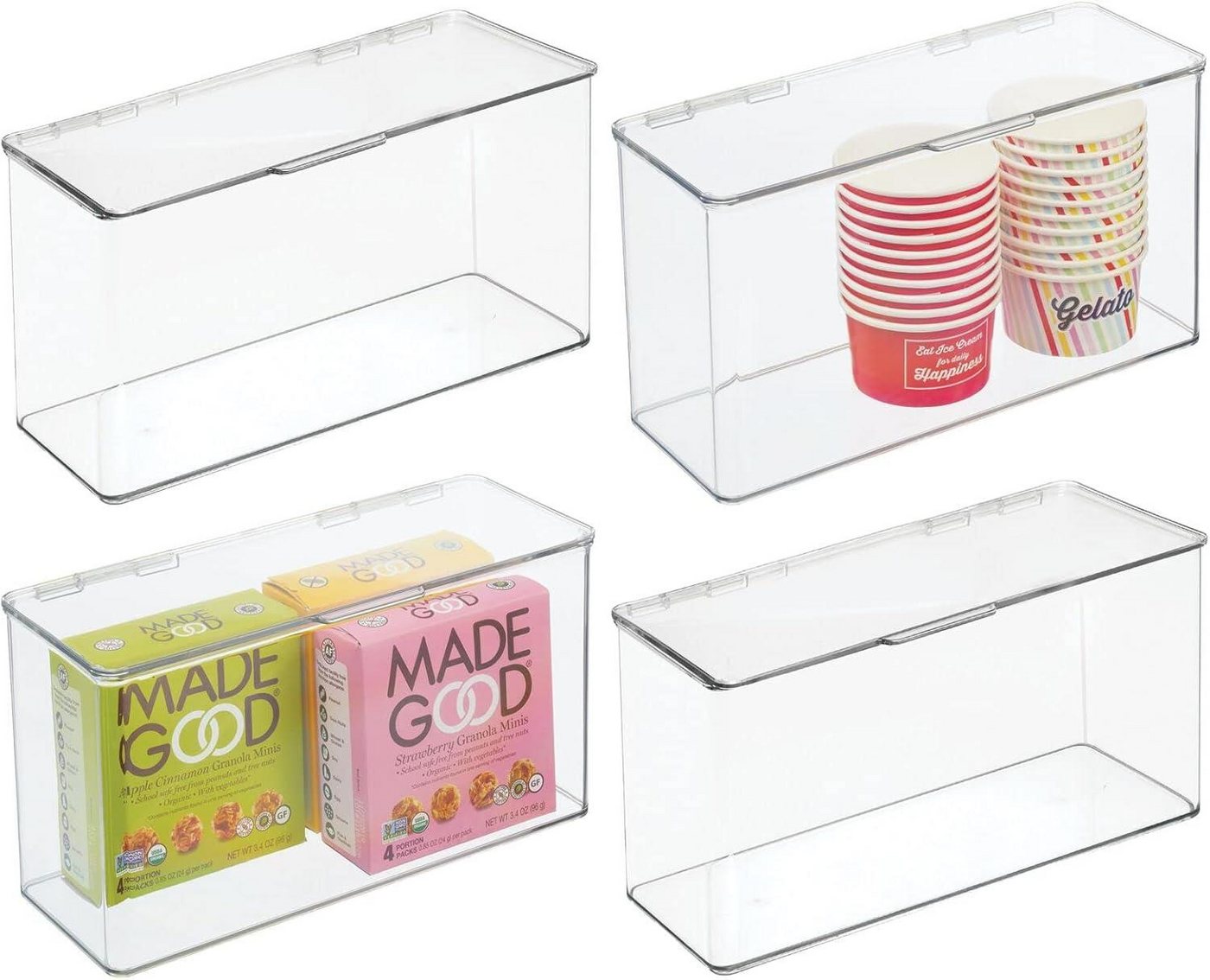 mDesign Aufbewahrungssystem Organizer Vorratsdose Aufbewahrungsbox mDesign stapelbar 4er Set dur mDesign Aufbewahrungssystem Organizer Vorratsdose Aufbewahrungsbox mDesign stapelbar 4er Set dur von mDesign