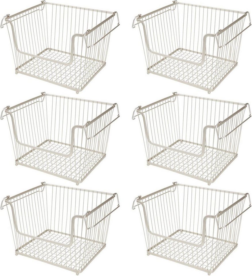 mDesign Aufbewahrungssystem mDesign Ablagebox Gitterbox Drahtkorb Aufbewahrung 6er Set Metall Ma mDesign Aufbewahrungssystem mDesign Ablagebox Gitterbox Drahtkorb Aufbewahrung 6er Set Metall Ma von mDesign