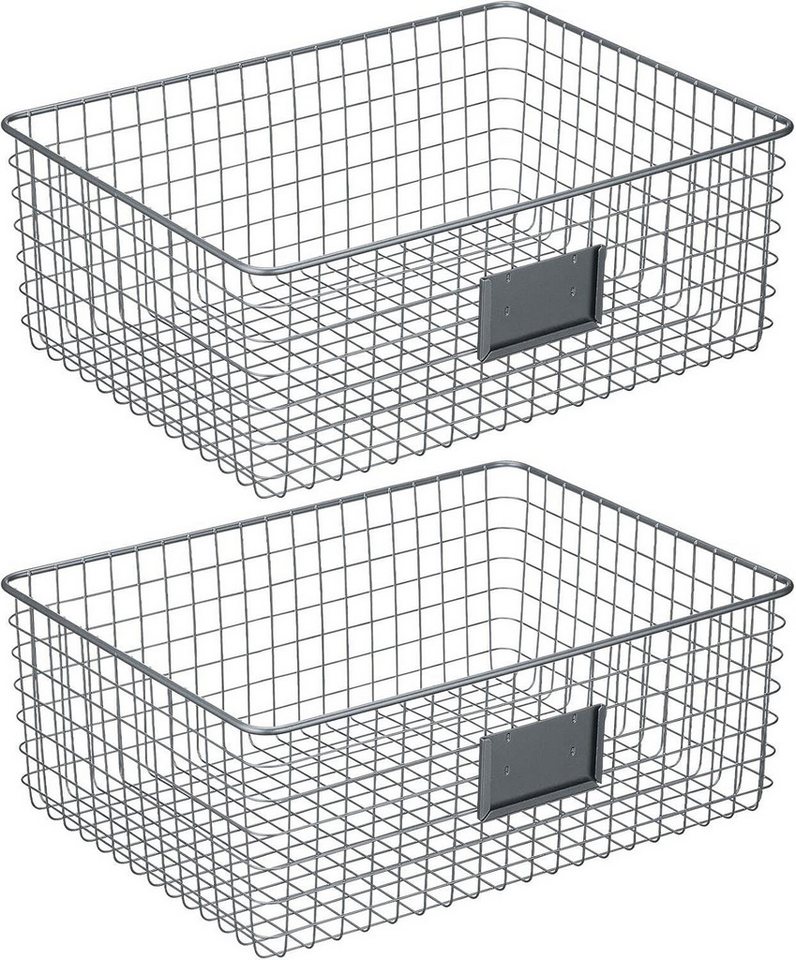mDesign Aufbewahrungssystem mDesign Allzweckkorb Aufbewahrung Drahtkorb Organizer 2er-Set Metall mDesign Aufbewahrungssystem mDesign Allzweckkorb Aufbewahrung Drahtkorb Organizer 2er-Set Metall von mDesign