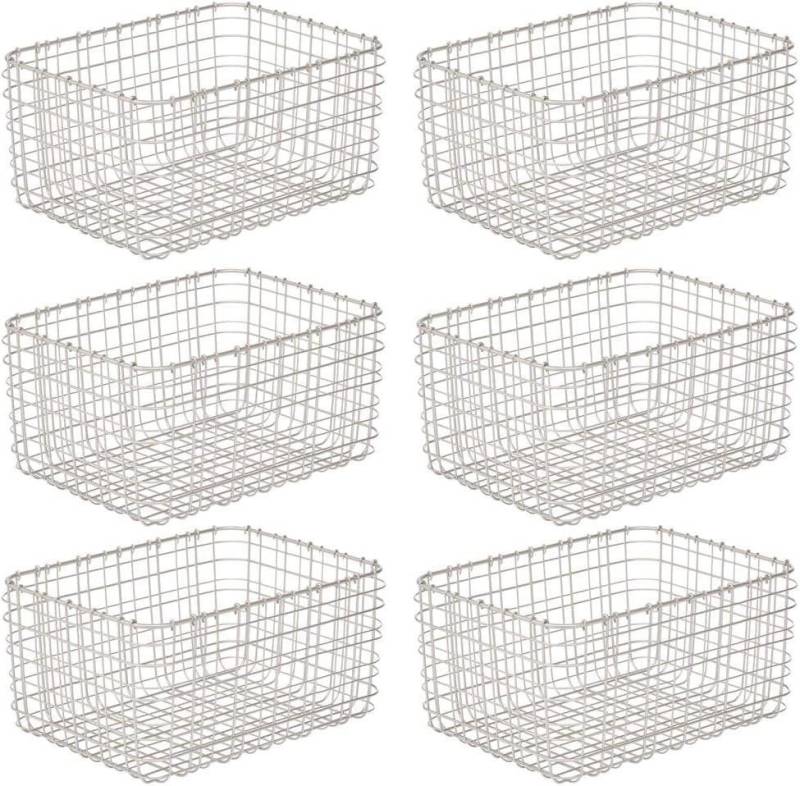 mDesign Aufbewahrungssystem mDesign Allzweckkorb Aufbewahrung Drahtkorb Organizer 6er Set Metall mDesign Aufbewahrungssystem mDesign Allzweckkorb Aufbewahrung Drahtkorb Organizer 6er Set Metall von mDesign