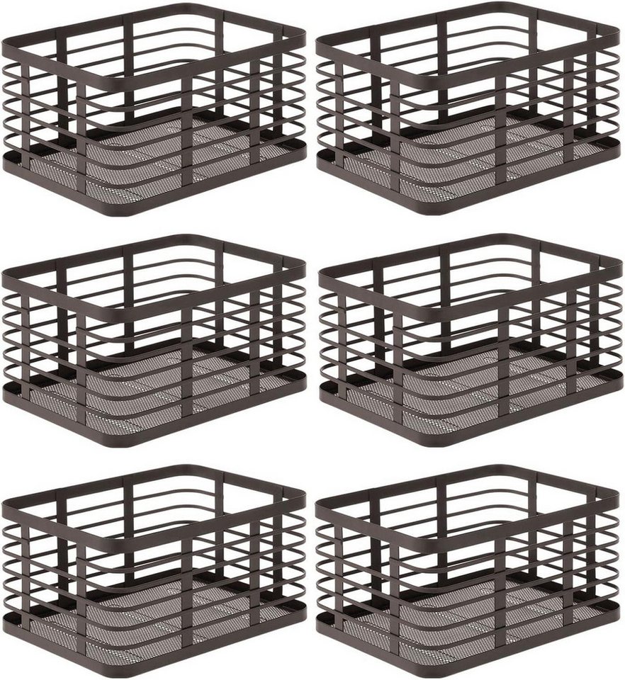 mDesign Aufbewahrungssystem mDesign Allzweckkorb Aufbewahrung Drahtkorb Organizer 6er-Set Metall mDesign Aufbewahrungssystem mDesign Allzweckkorb Aufbewahrung Drahtkorb Organizer 6er-Set Metall von mDesign