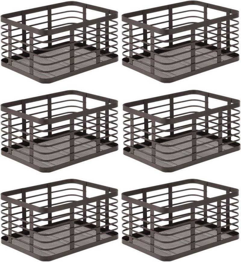mDesign Aufbewahrungssystem mDesign Allzweckkorb Aufbewahrung Drahtkorb Organizer 6er-Set Metall mDesign Aufbewahrungssystem mDesign Allzweckkorb Aufbewahrung Drahtkorb Organizer 6er-Set Metall von mDesign