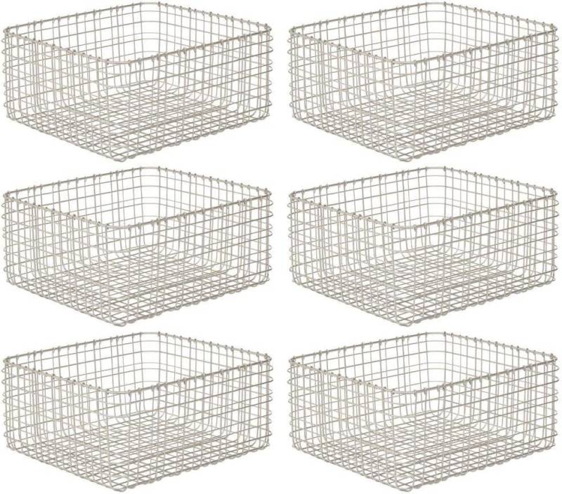 mDesign Aufbewahrungssystem mDesign Allzweckkorb Aufbewahrung Drahtkorb Organizer 6er-Set Metall mDesign Aufbewahrungssystem mDesign Allzweckkorb Aufbewahrung Drahtkorb Organizer 6er-Set Metall von mDesign