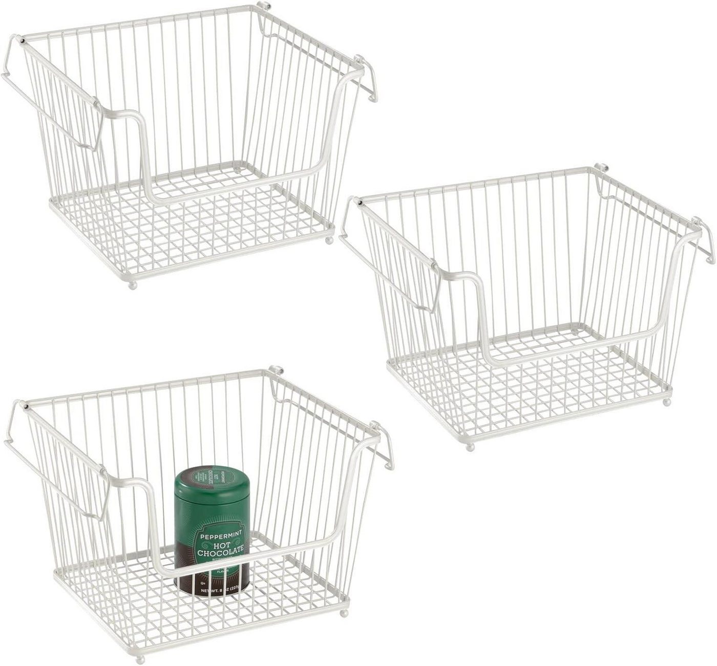 mDesign Aufbewahrungssystem mDesign Allzweckkorb Gitterbox Aufbewahrungskorb 3er Set stapelbar M mDesign Aufbewahrungssystem mDesign Allzweckkorb Gitterbox Aufbewahrungskorb 3er Set stapelbar M von mDesign