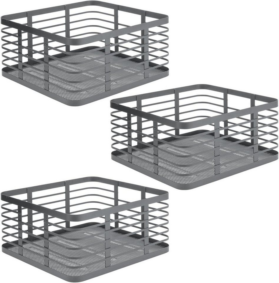 mDesign Aufbewahrungssystem mDesign Allzweckkorb Gitterbox Drahtkorb Aufbewahrung 3er Set Metall mDesign Aufbewahrungssystem mDesign Allzweckkorb Gitterbox Drahtkorb Aufbewahrung 3er Set Metall von mDesign