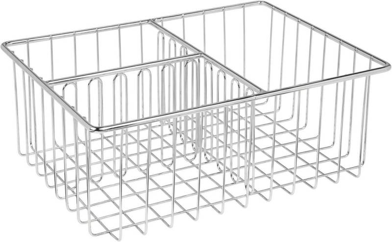 mDesign Aufbewahrungssystem mDesign Deckelhalter Aufbewahrungskorb Metall Organizer 3 Fächer Met von mDesign