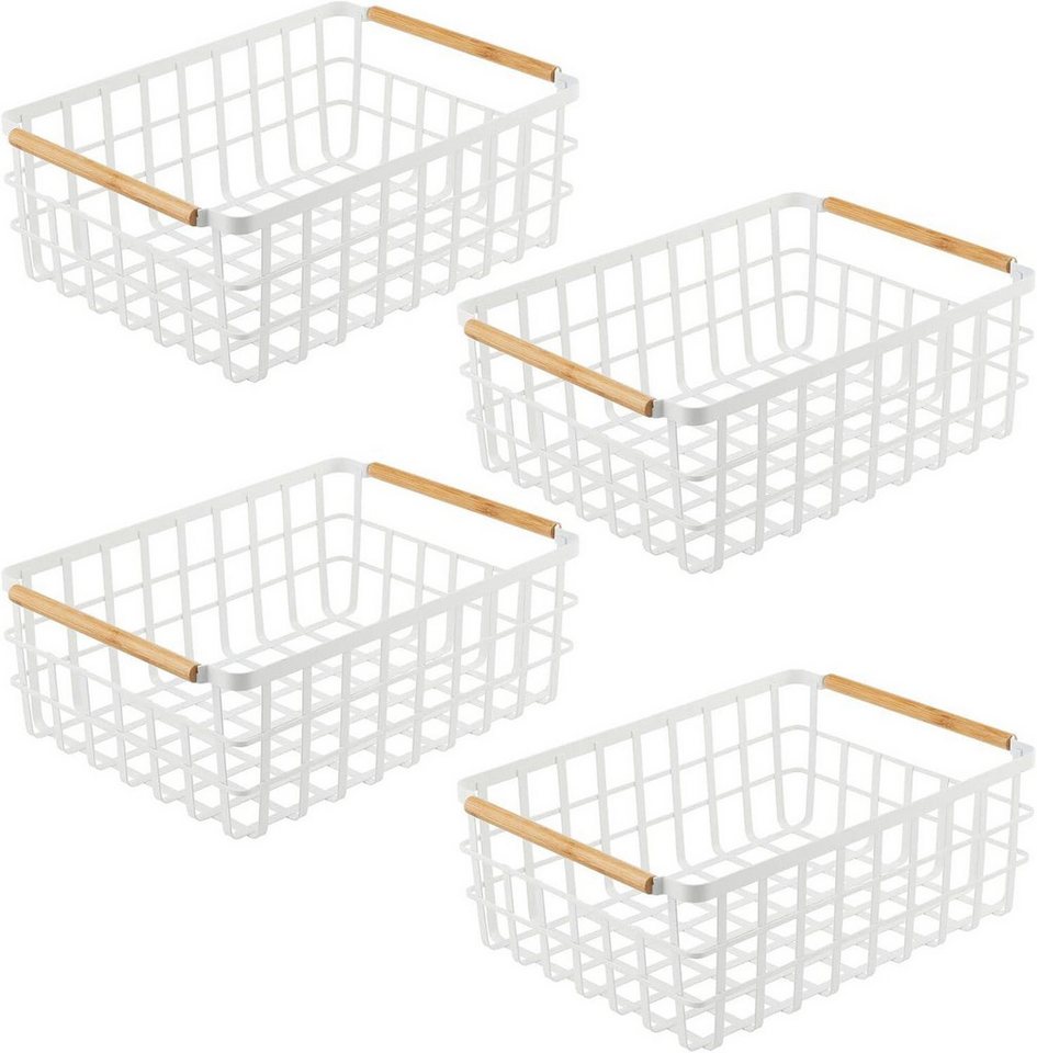 mDesign Aufbewahrungssystem mDesign Drahtkorb Aufbewahrung Organizer Gitterbox 4er-Set Metall We mDesign Aufbewahrungssystem mDesign Drahtkorb Aufbewahrung Organizer Gitterbox 4er-Set Metall We von mDesign