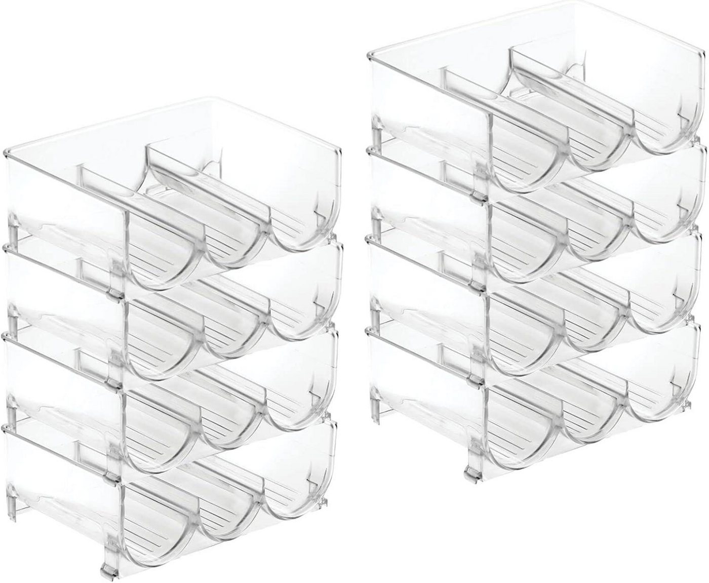 mDesign Aufbewahrungssystem mDesign Flaschenregal Weinregal 8er-Set stapelbar Kunststoff transpa mDesign Aufbewahrungssystem mDesign Flaschenregal Weinregal 8er-Set stapelbar Kunststoff transpa von mDesign