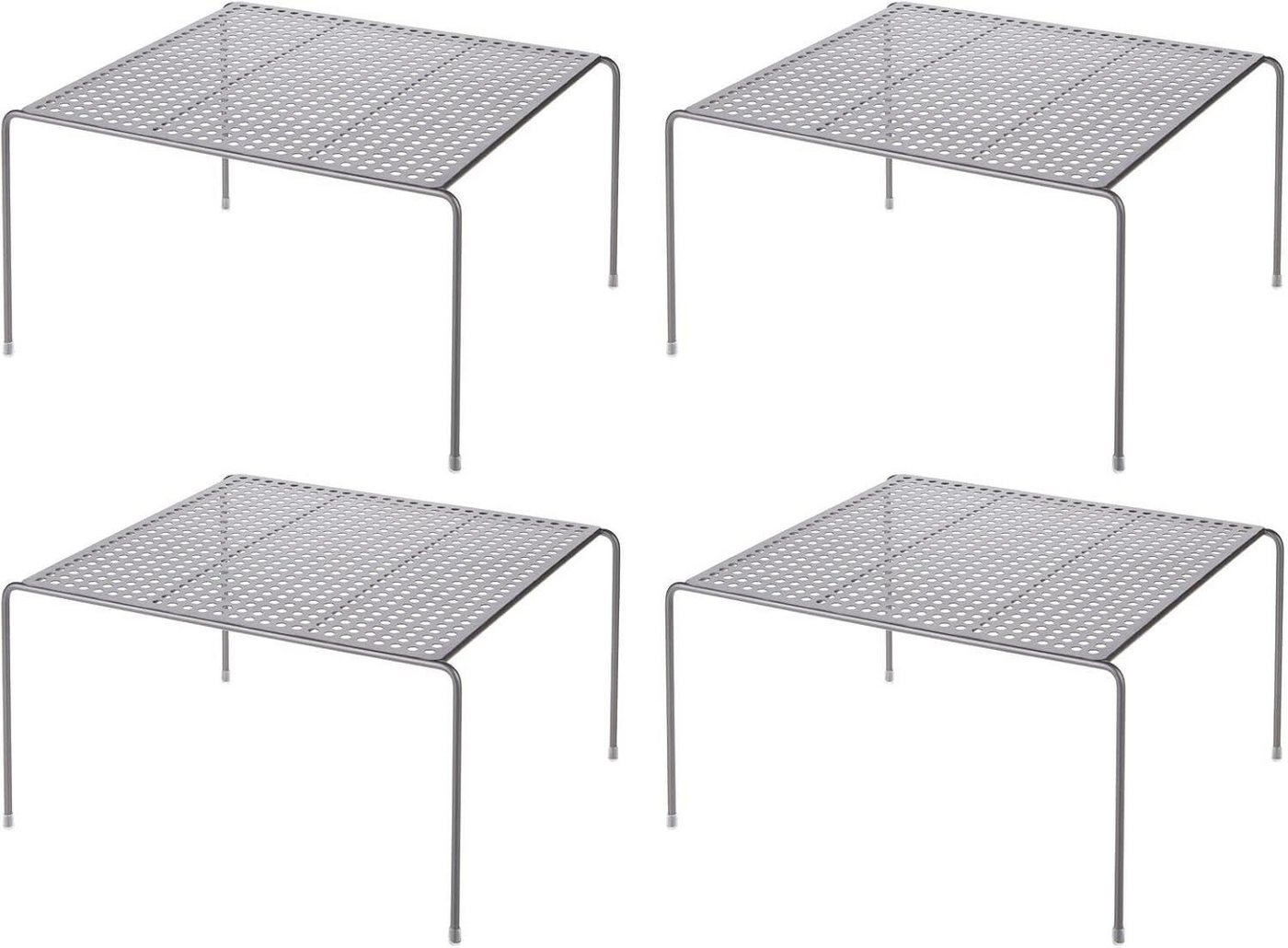 mDesign Aufbewahrungssystem mDesign Geschirrablage Küchenregal Aufbewahrung Organizer 4er Set Me von mDesign
