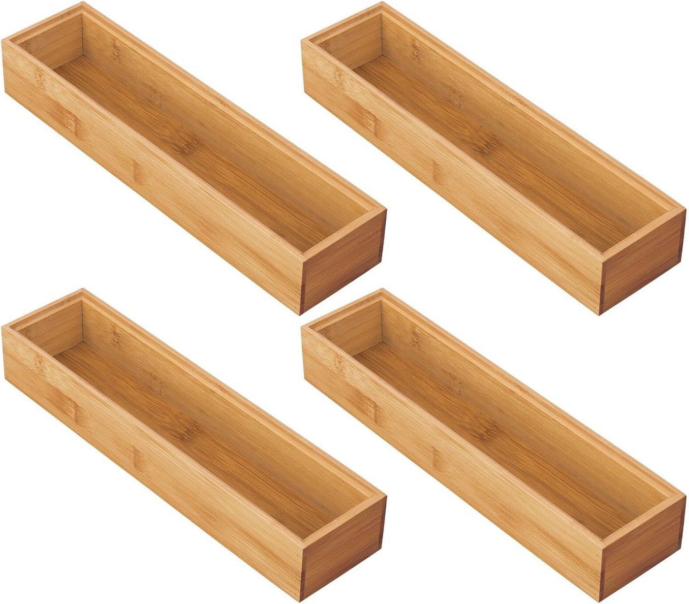 mDesign Aufbewahrungssystem mDesign Küchenschublade Organizer Schubladenbox Bambus stapelbar 4er mDesign Aufbewahrungssystem mDesign Küchenschublade Organizer Schubladenbox Bambus stapelbar 4er von mDesign
