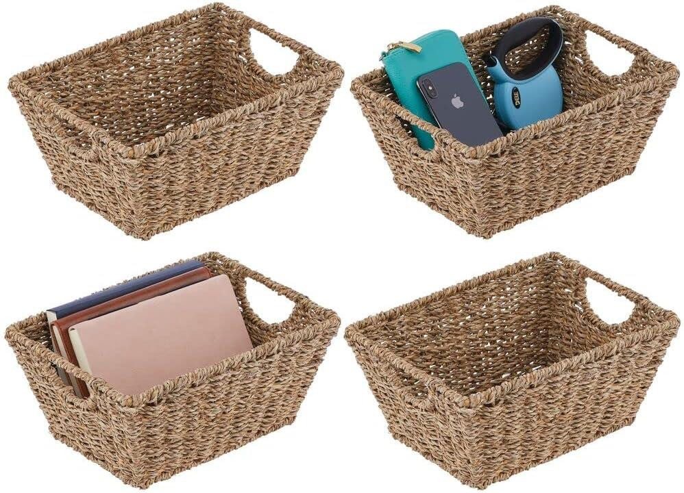 mDesign Aufbewahrungssystem mDesign Seegraskorb Aufbewahrungkorb Flechtkorb mit Griffe 4er Set h mDesign Aufbewahrungssystem mDesign Seegraskorb Aufbewahrungkorb Flechtkorb mit Griffe 4er Set h von mDesign