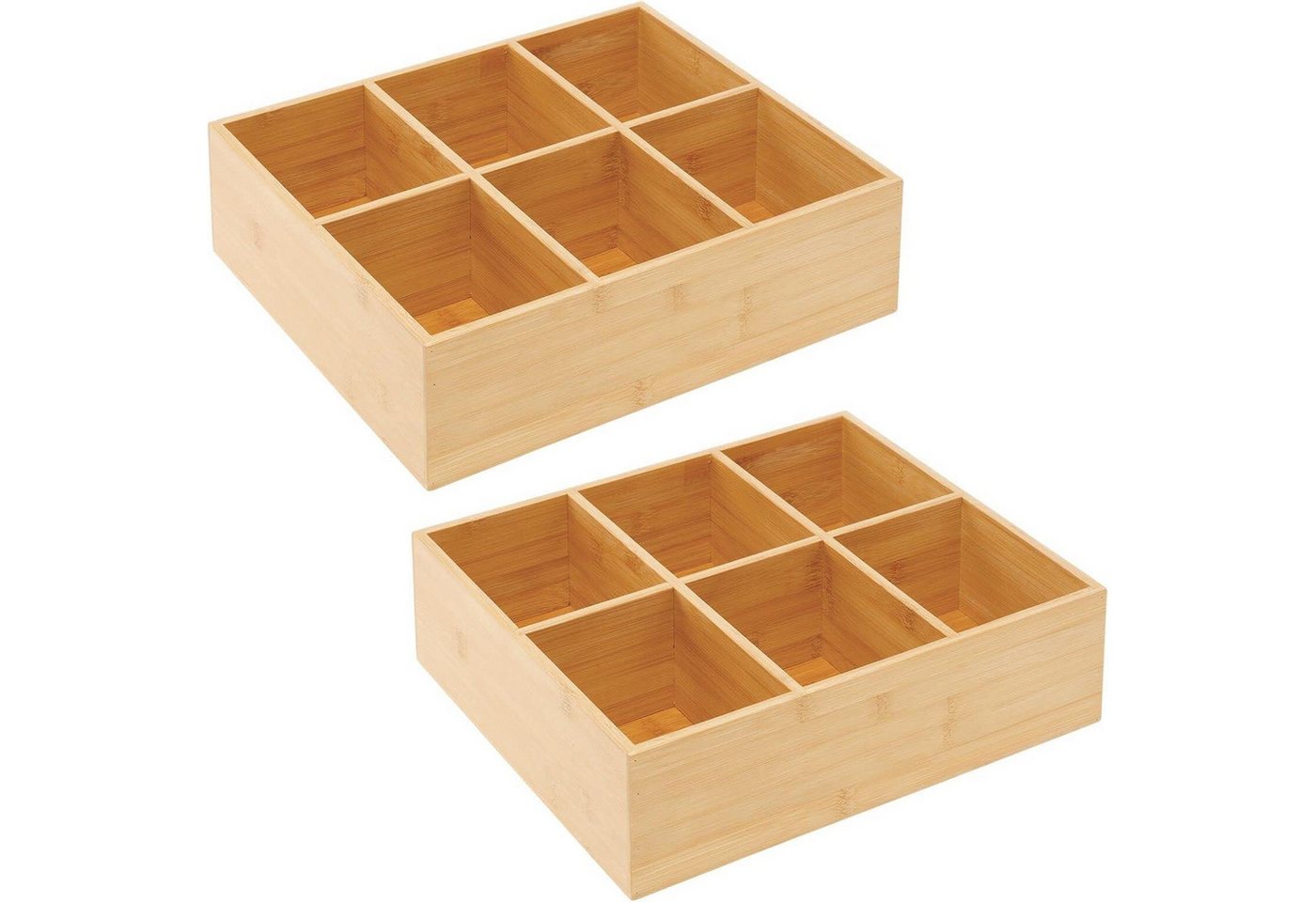 mDesign Aufbewahrungssystem mDesign Teebox Gewürzbox Holz Organizer 6 Fächer 2er-Set Bambus Natur mDesign Aufbewahrungssystem mDesign Teebox Gewürzbox Holz Organizer 6 Fächer 2er-Set Bambus Natur von mDesign
