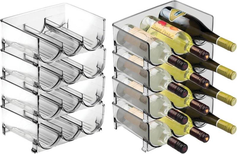 mDesign Aufbewahrungssystem mDesign Weinregal Flaschnregal stapelbarbar 8er Set Kunststoff Grau mDesign Aufbewahrungssystem mDesign Weinregal Flaschnregal stapelbarbar 8er Set Kunststoff Grau von mDesign