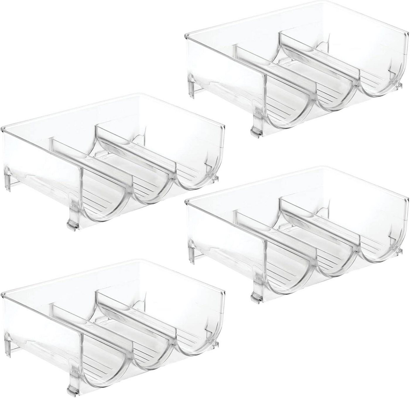 mDesign Aufbewahrungssystem mDesign Weinständer Weinregal Flaschenhalter 4er Set Kunststoff Tran mDesign Aufbewahrungssystem mDesign Weinständer Weinregal Flaschenhalter 4er Set Kunststoff Tran von mDesign