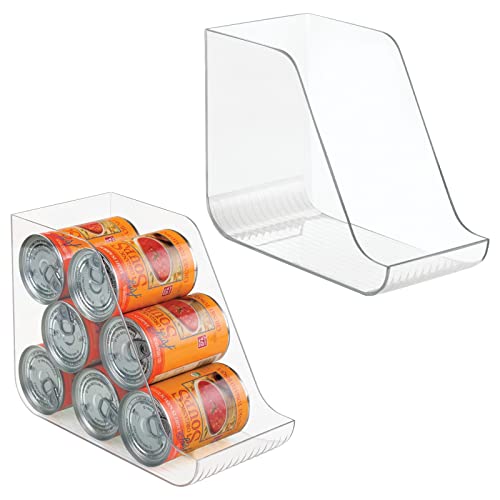 mDesign Dosenhalter für Kühlschrank und Küchenschrank (2er Pack) - ideale Lebensmittel Aufbewahrungsbox für Dosen - praktischer Kühlschrank Organizer - transparent von mDesign