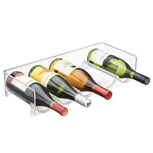 mDesign Flaschenhalter für Kühlschrank - stapelbarer Weinständer für 5 Flaschen - Getränkeaufbewahrung in Kühlschrank & Küchenschrank - durchsichtig von mDesign
